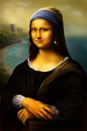 Mona Lisa with a Pearl earring